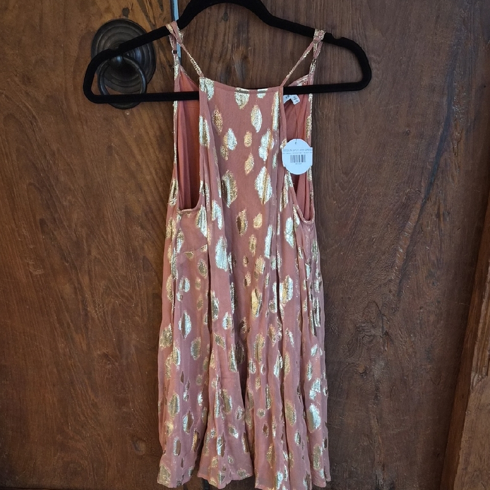 Gold and Pink Boutique Summer Shimmer Dress